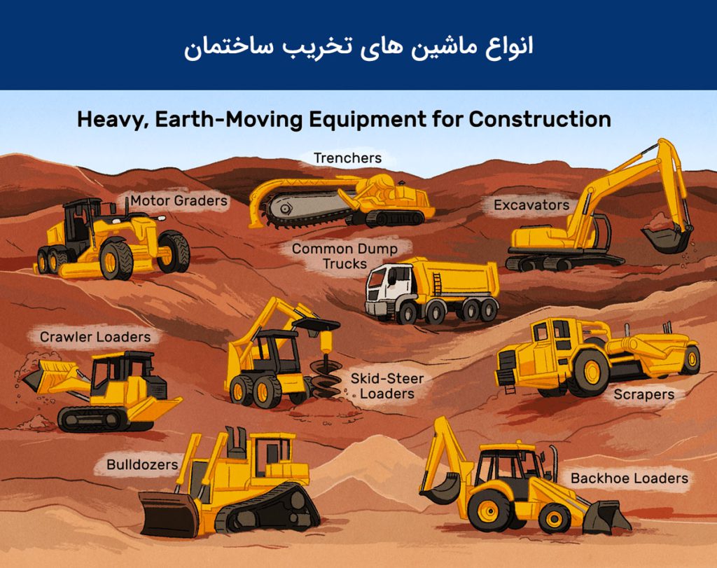 ماشین های تخریب ساختمان
