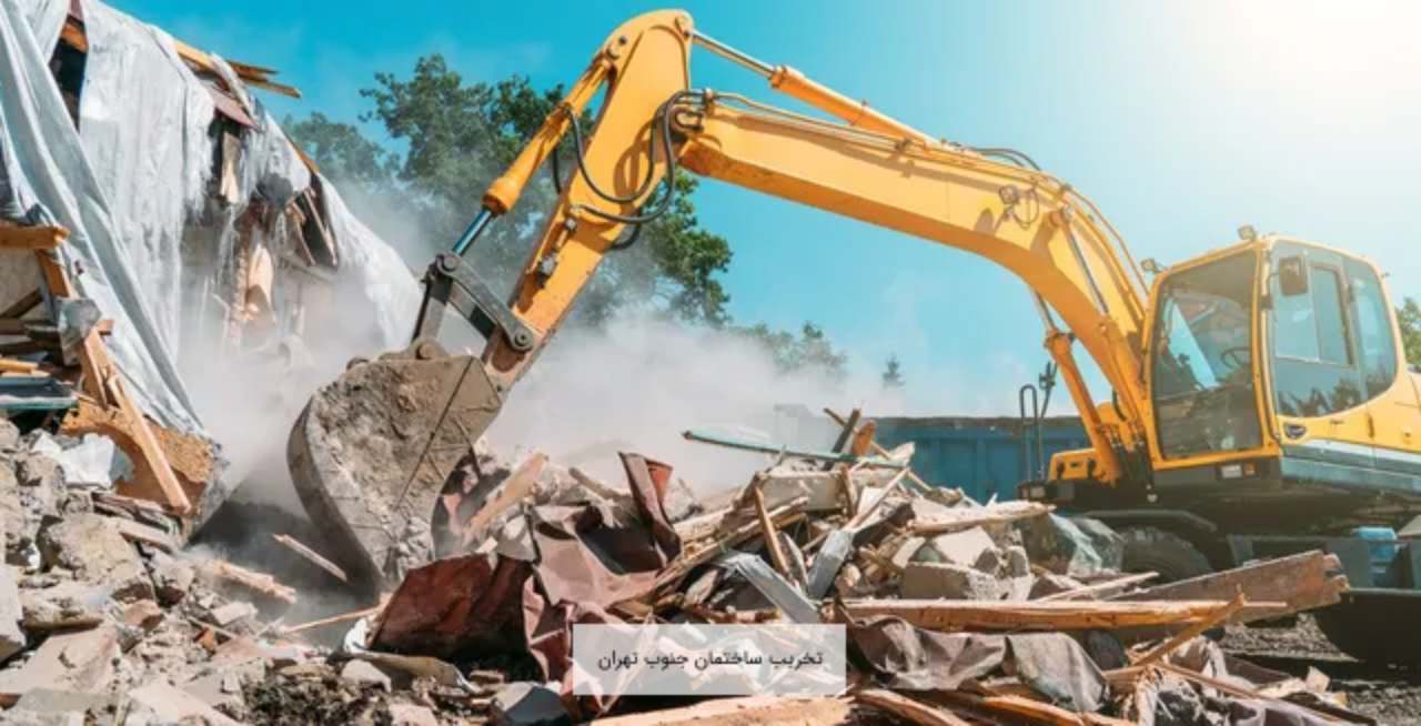 تخریب ساختمان جنوب تهران